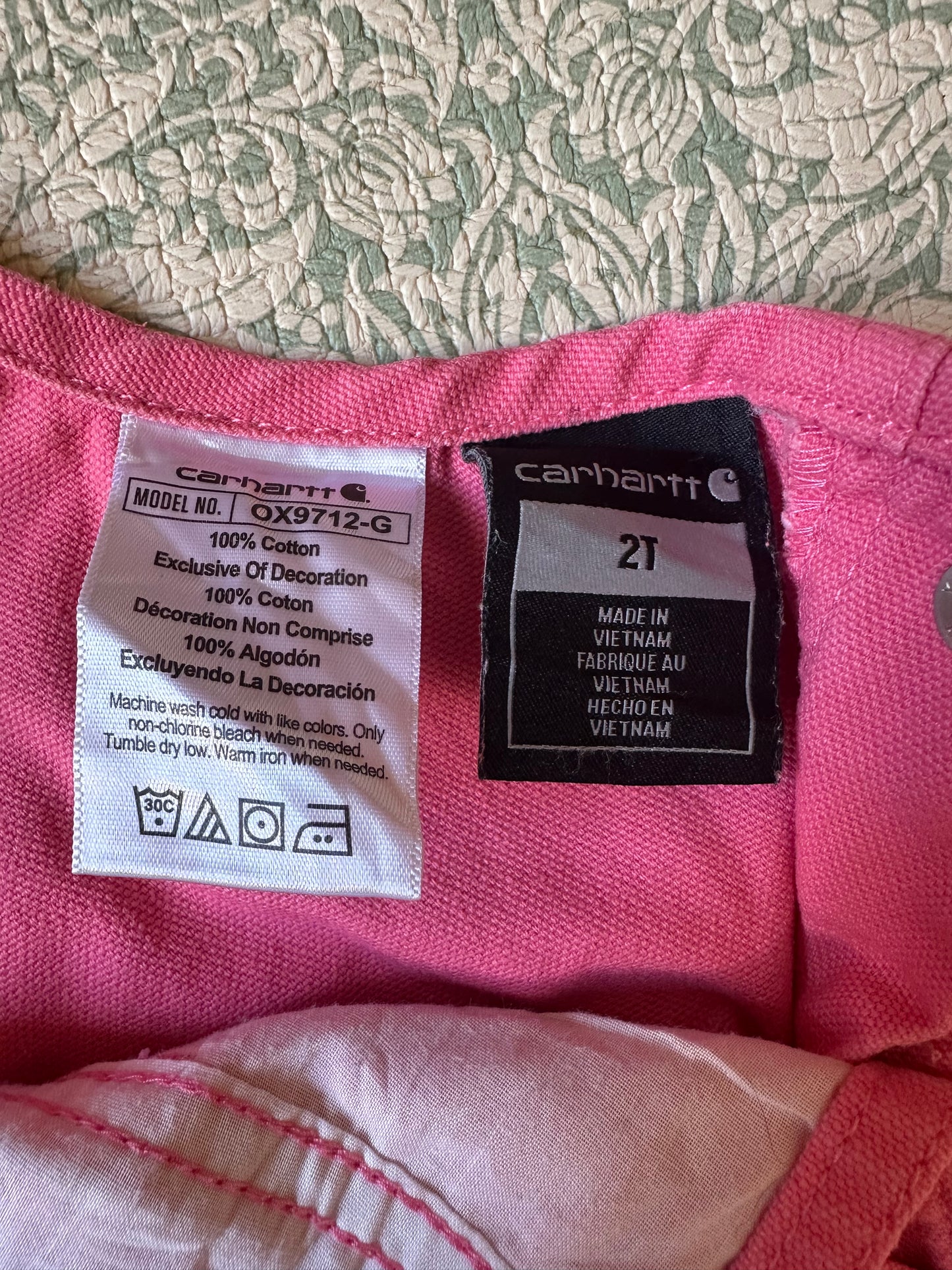 Carhartt overalls 2 years