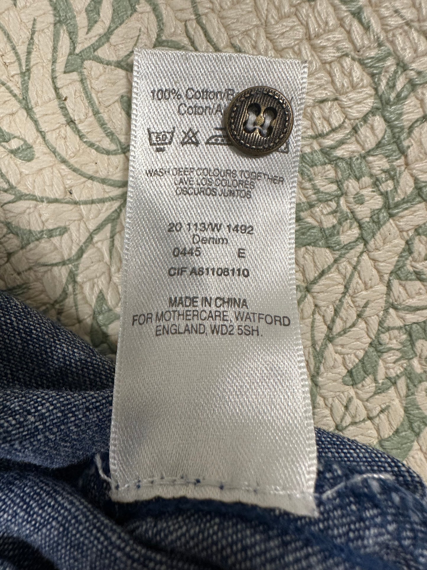 Mother Care denim set 0-3 months