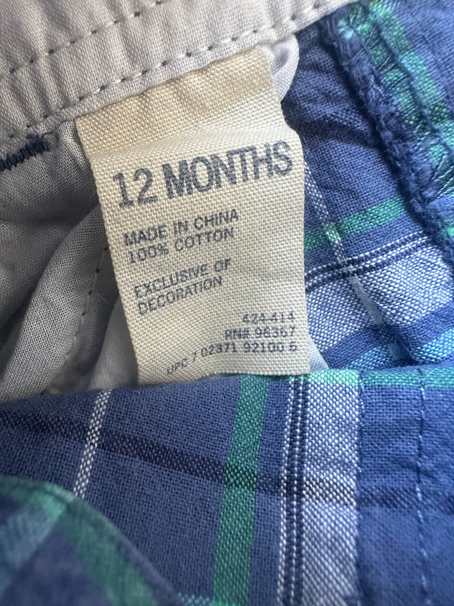Oshkosh shortalls 12 months