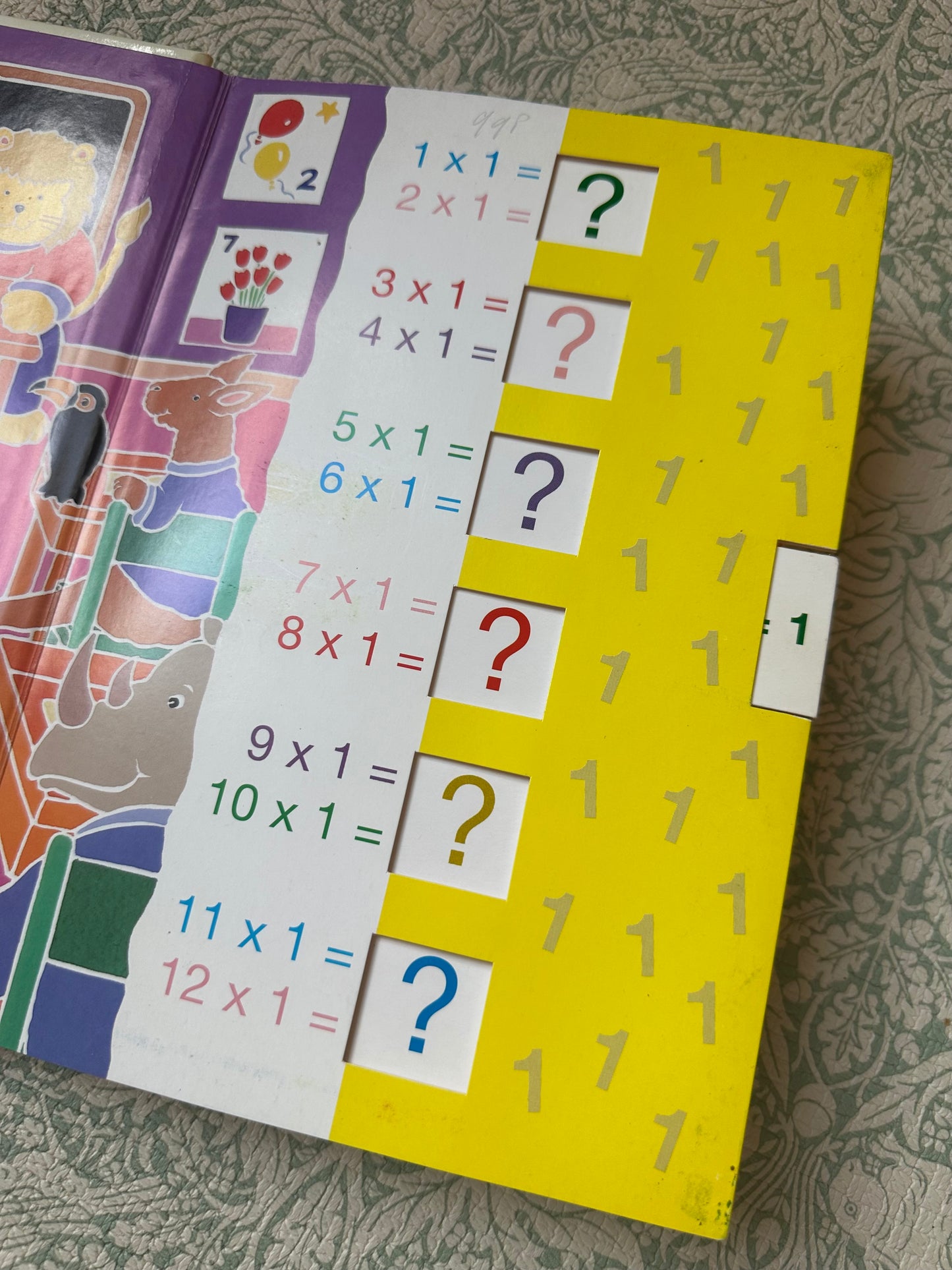 Vintage ‘Times Table’ pull and learn book