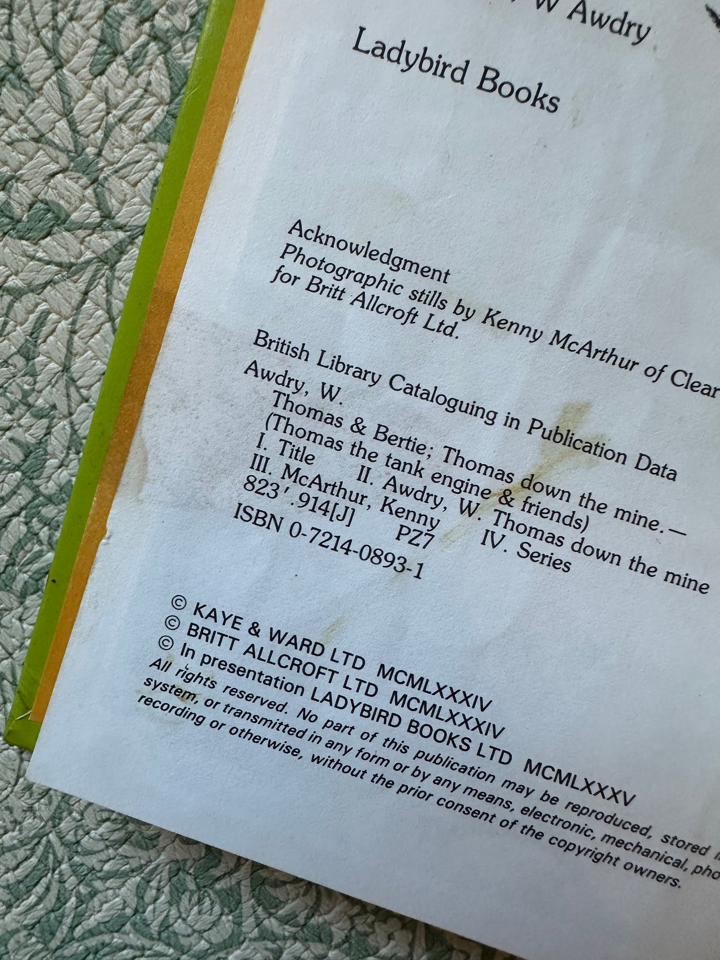 Vintage Ladybird Thomas the Tank Engine and Friends book