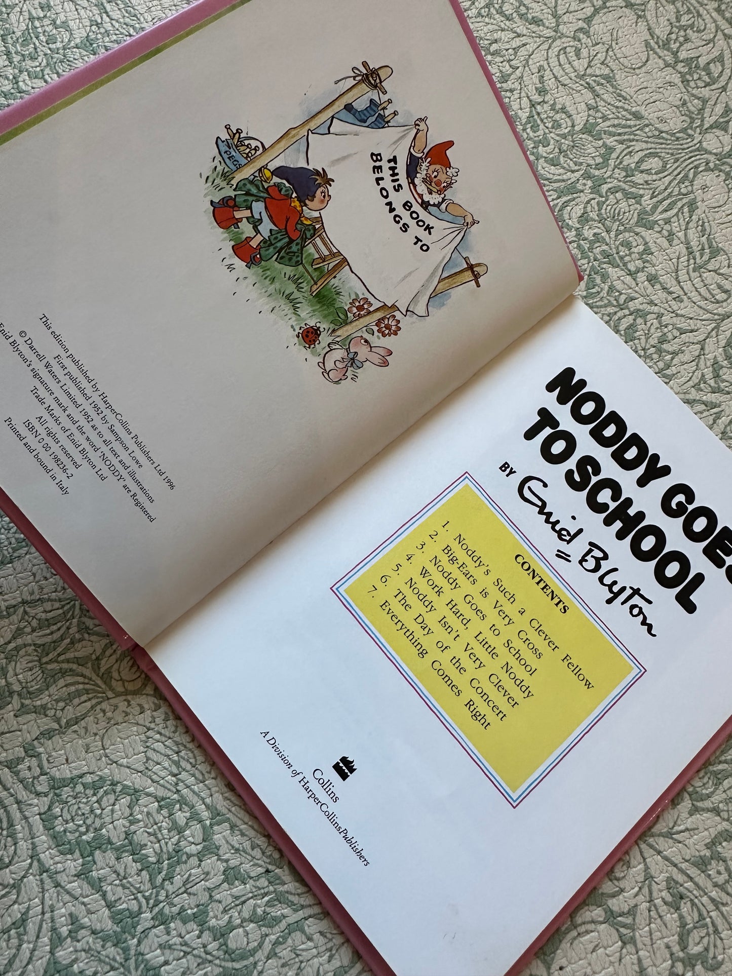 Vintage ‘Noddy Goes to School’ book