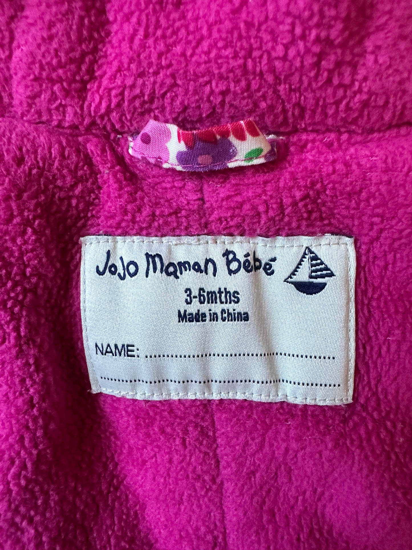 Jojo Maman Bebe puddle suit 3-6 months