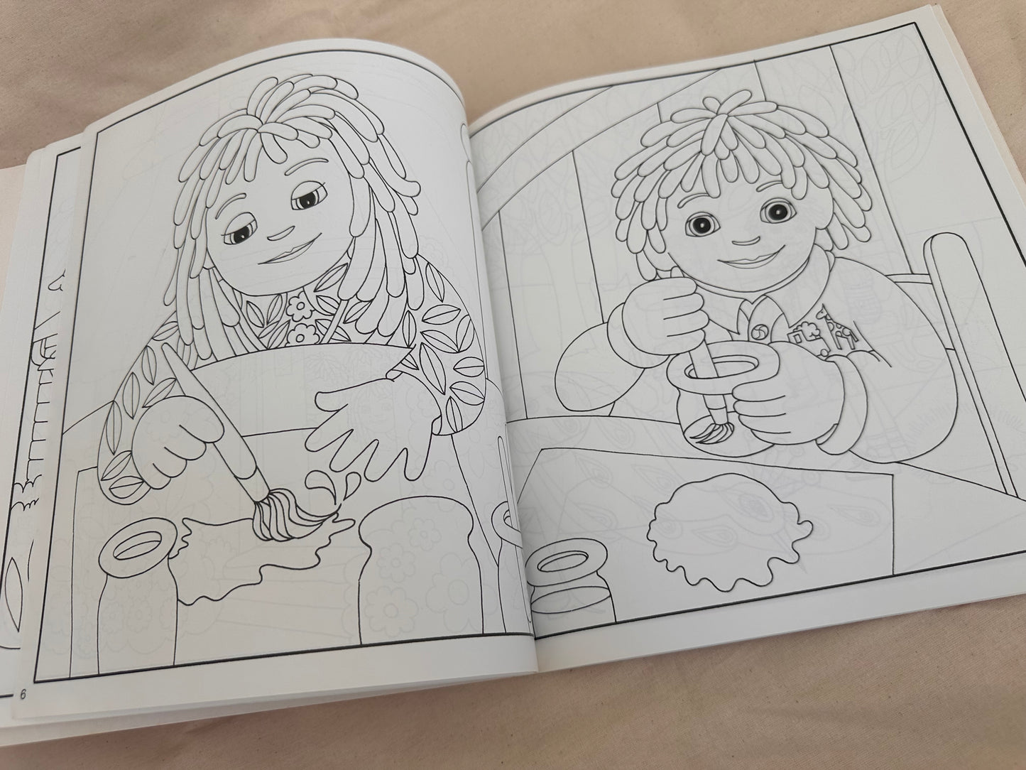 Tots TV sticker and colour book