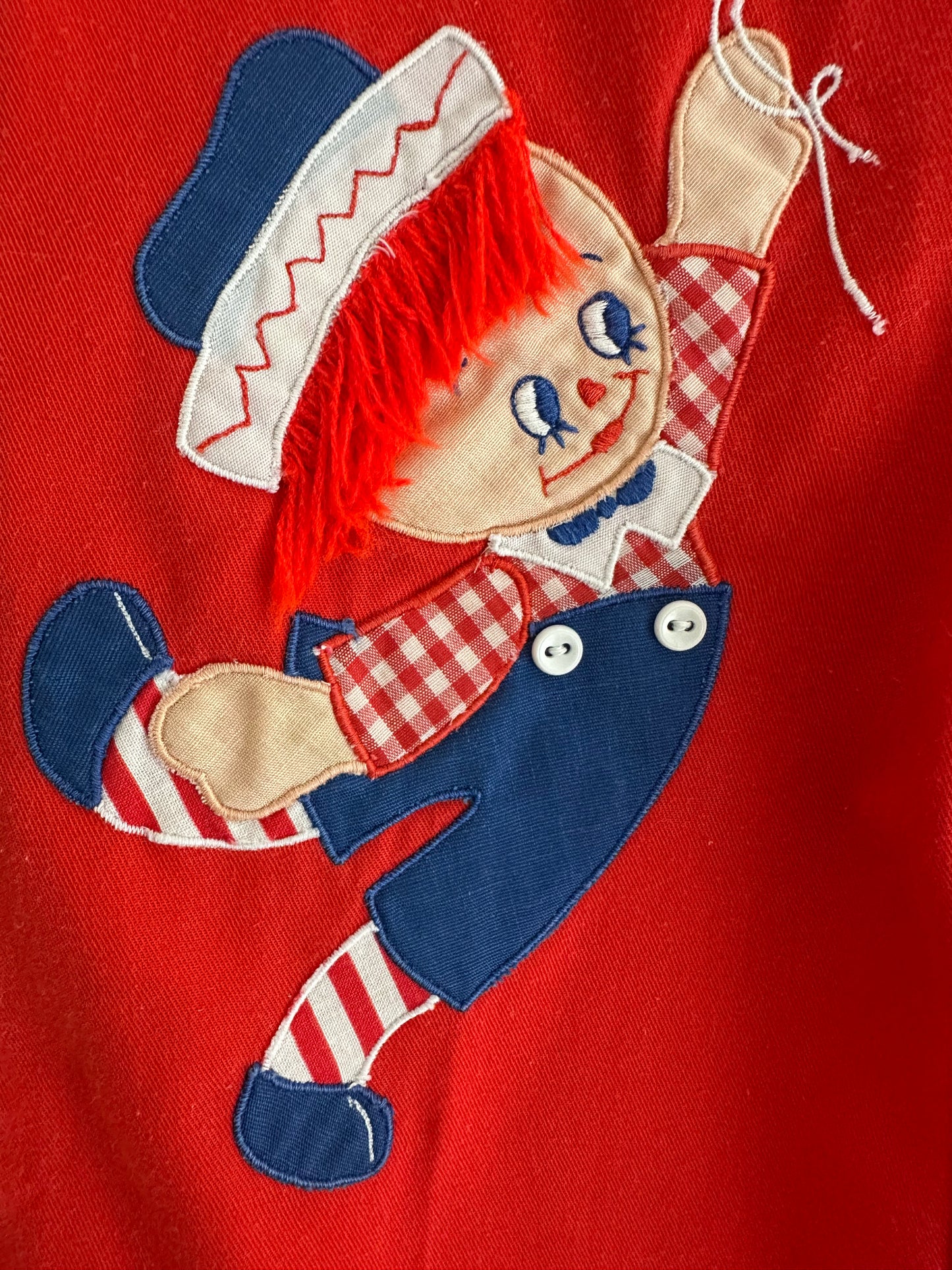 Vintage Raggedy Ann overalls 3 years