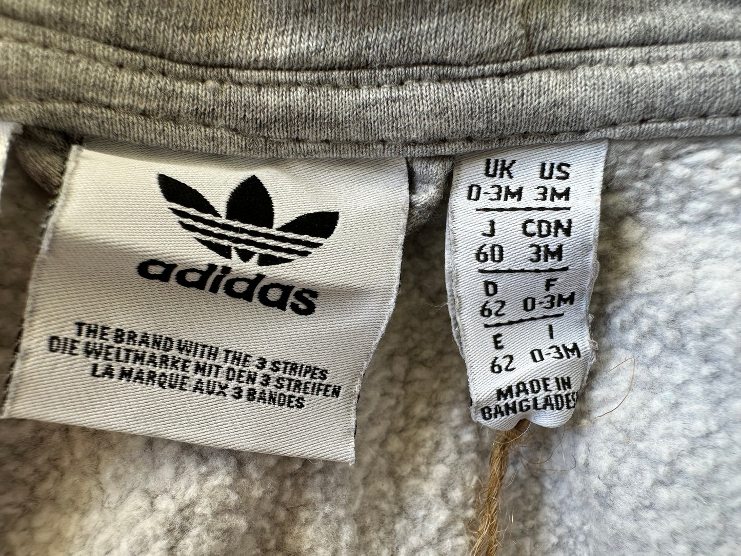 Adidas hoodie 0-3 months