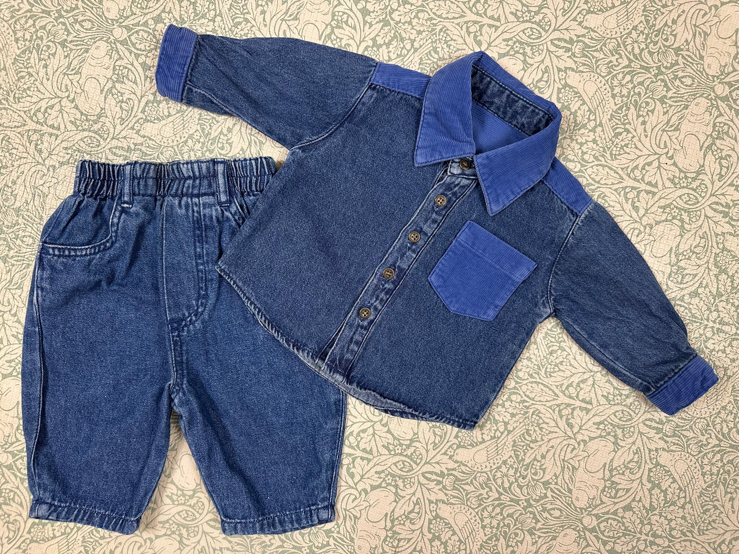 Mother Care denim set 0-3 months