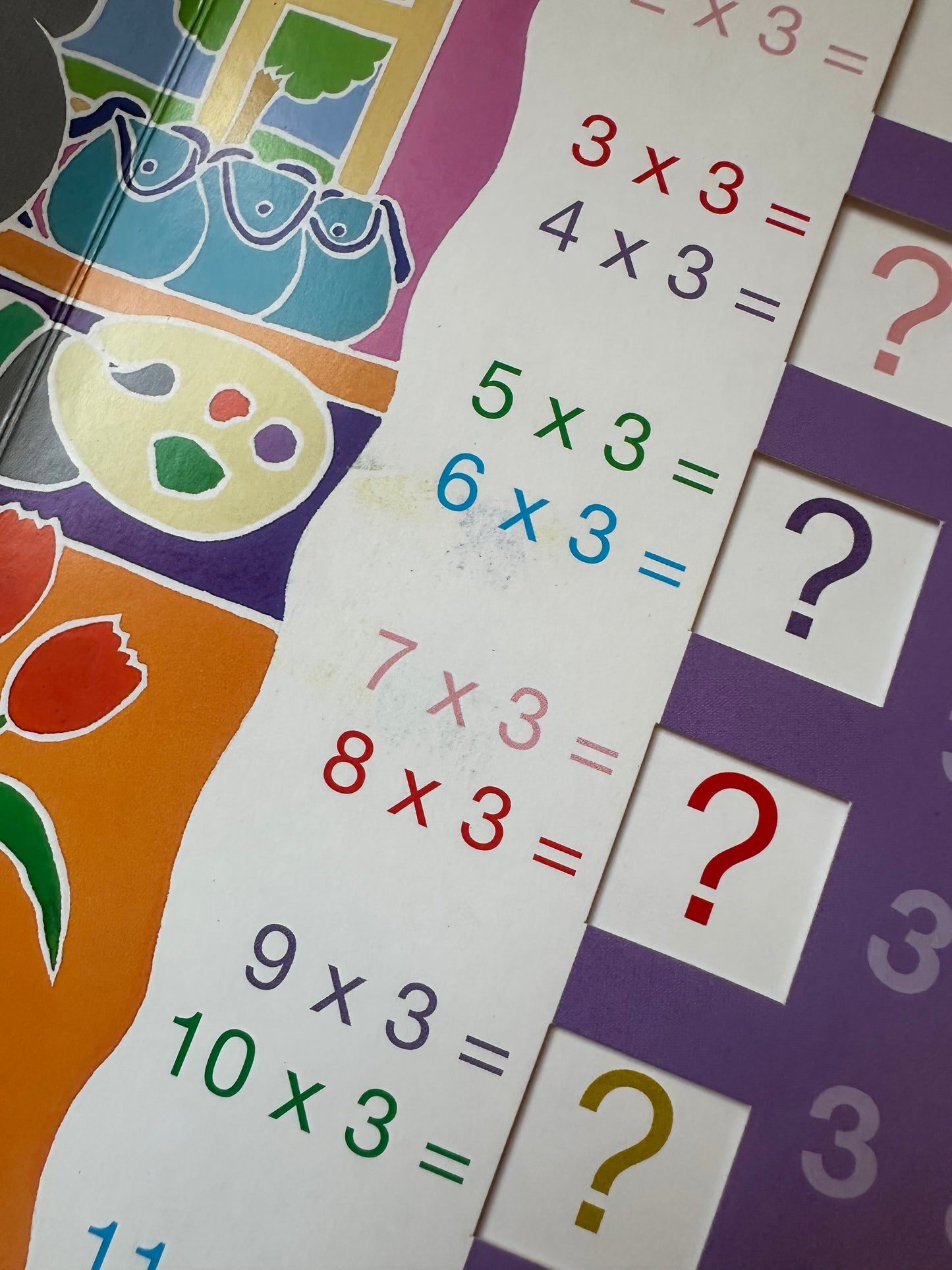 Vintage ‘Times Table’ pull and learn book