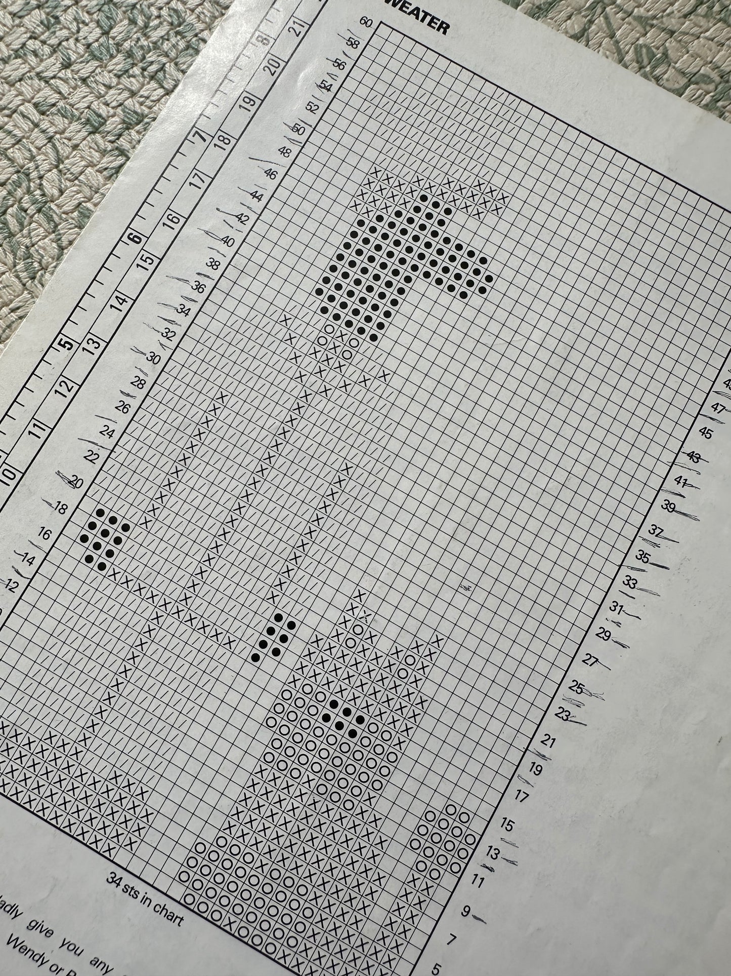 Vintage knitting pattern