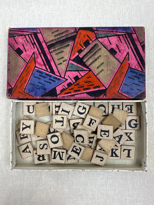 Wooden letter tiles