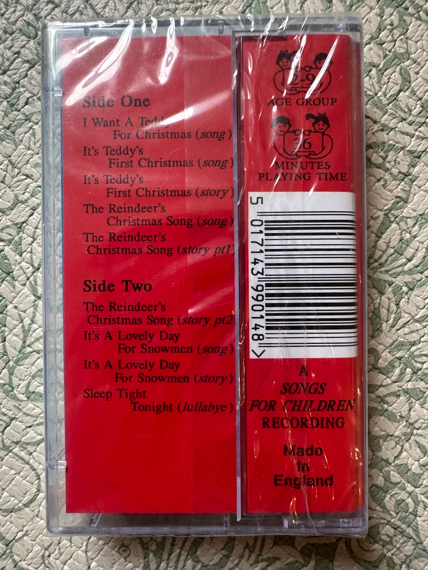 ‘I Want A Teddy for Christmas’ cassette tape