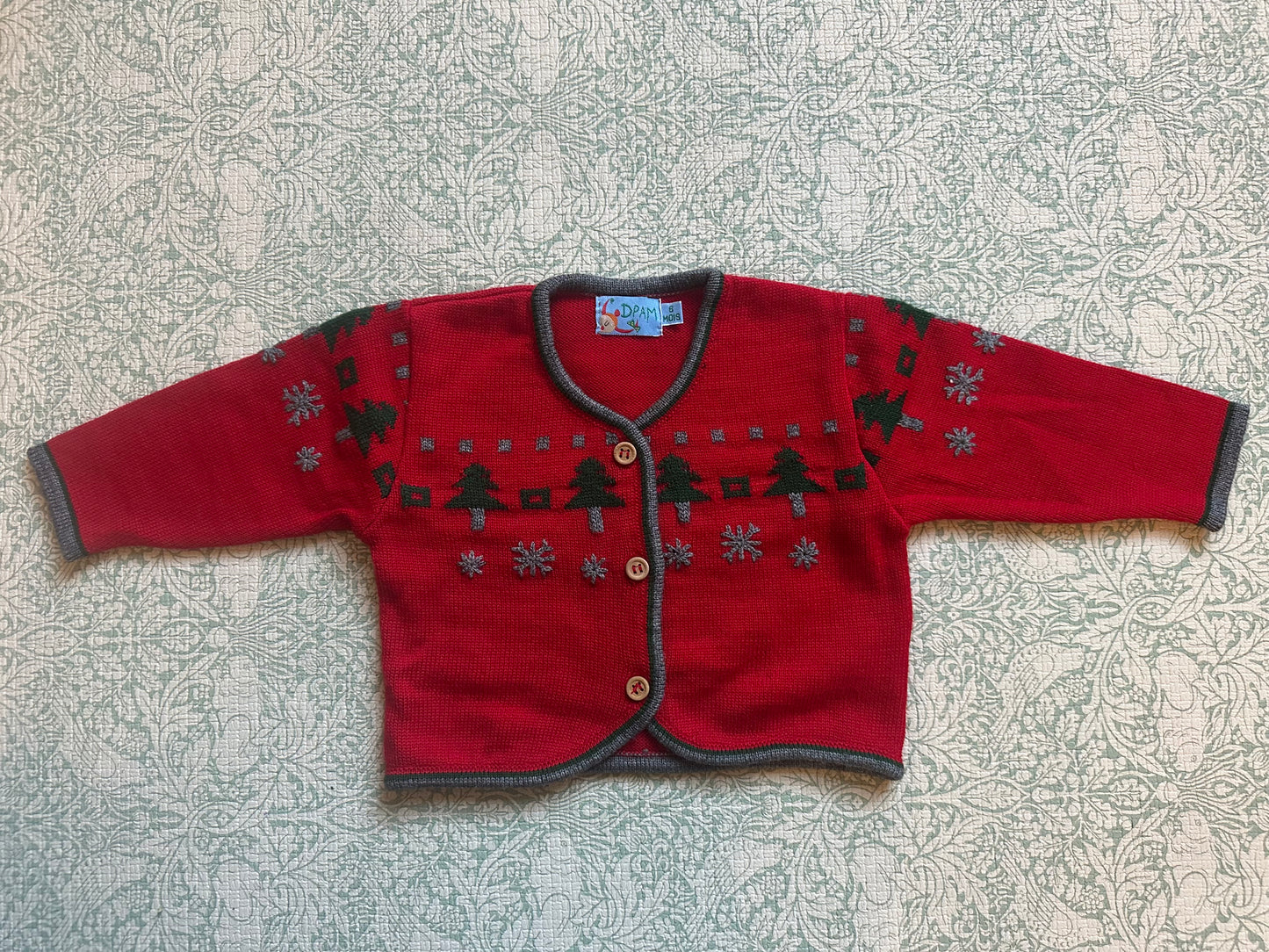 Knitted cardigan and overalls set 6 months