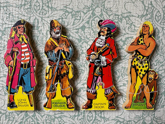 Vintage wooden puzzle set