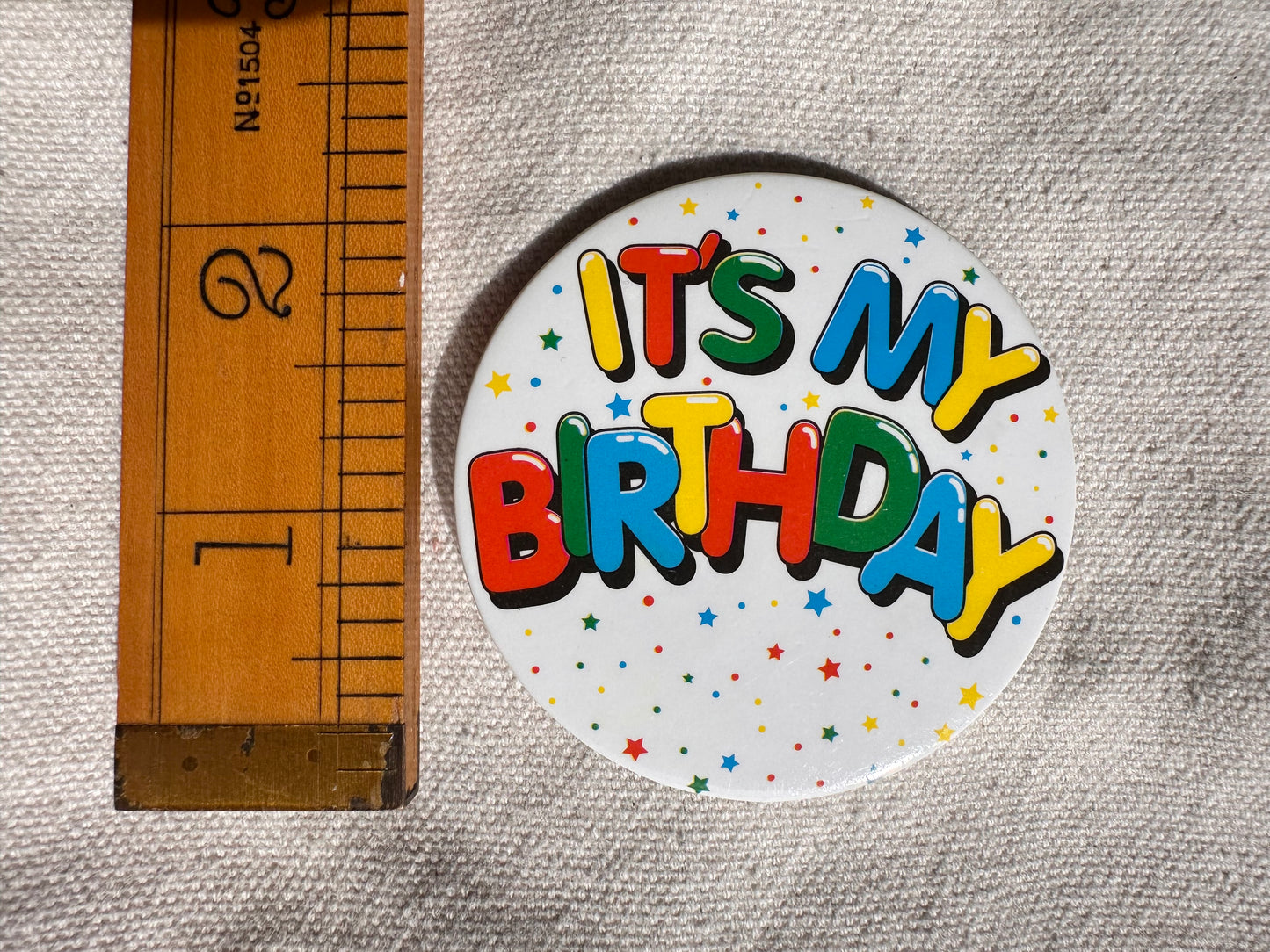 Vintage birthday badge