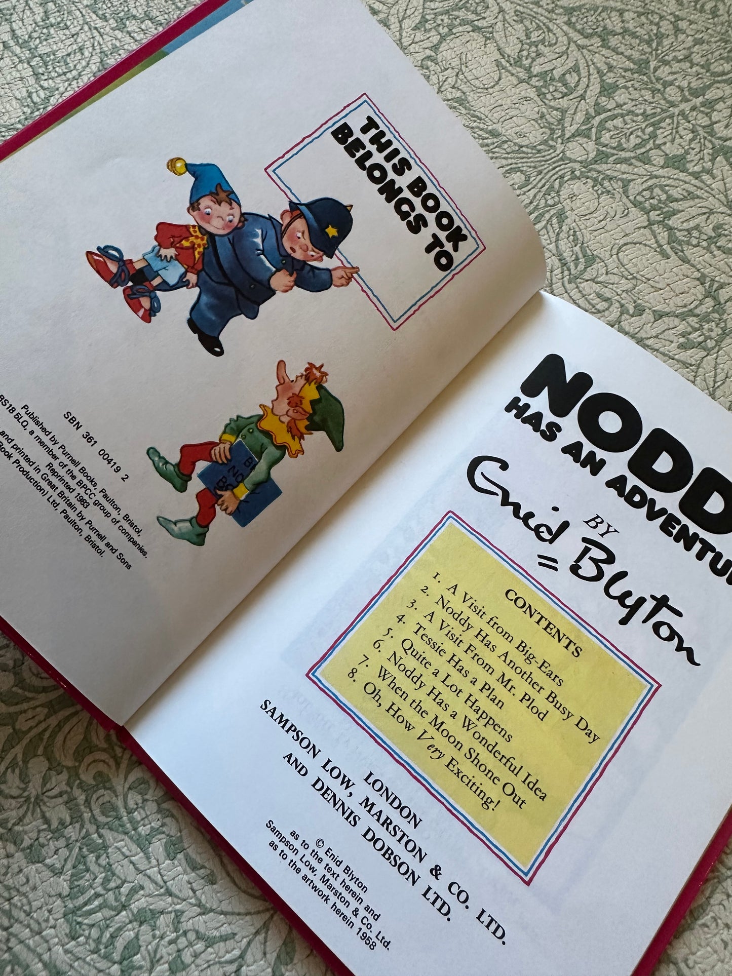 Vintage ‘Noddy Has an Adventure’ book
