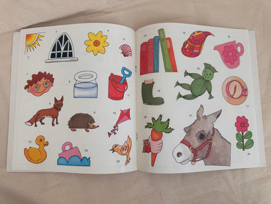 Tots TV sticker and colour book