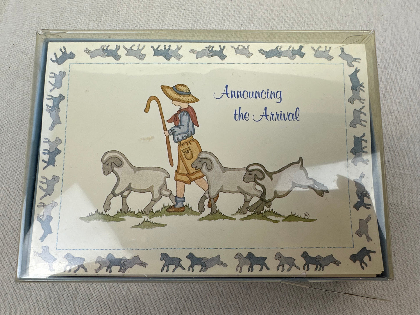 Vintage baby announcement cards