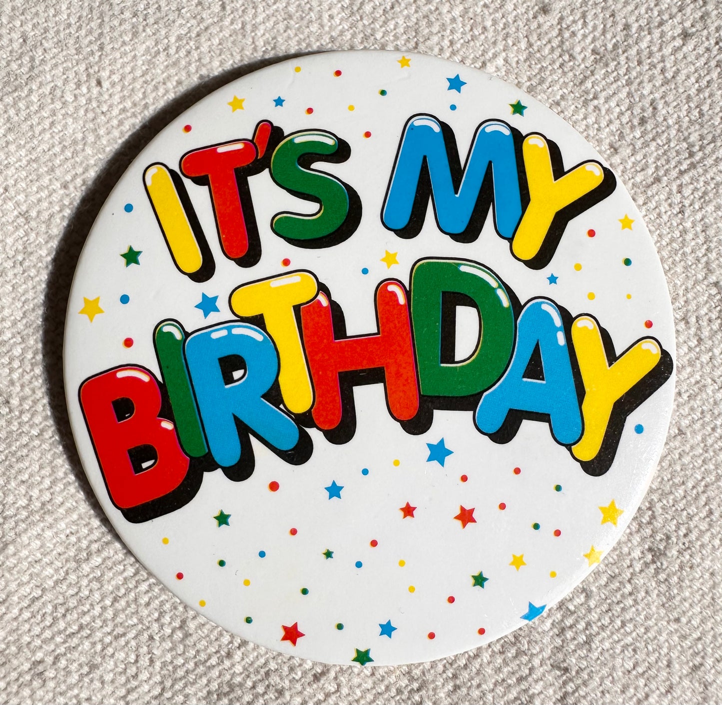 Vintage birthday badge