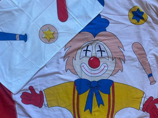 Vintage clown bedding set