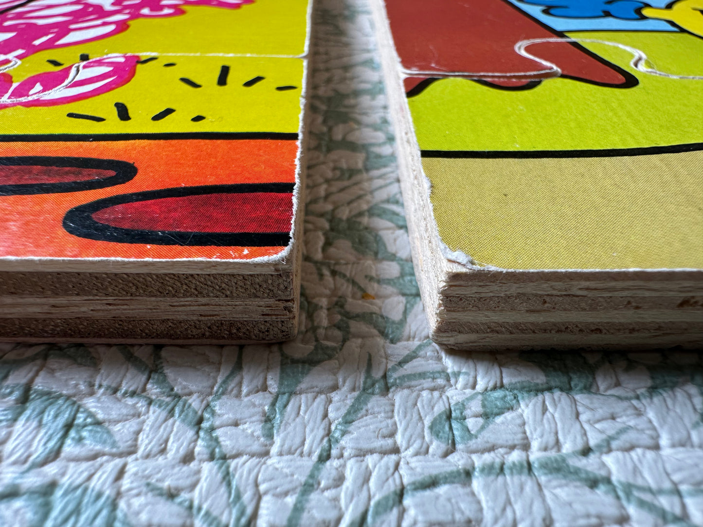 Vintage Mr Men wooden puzzle set