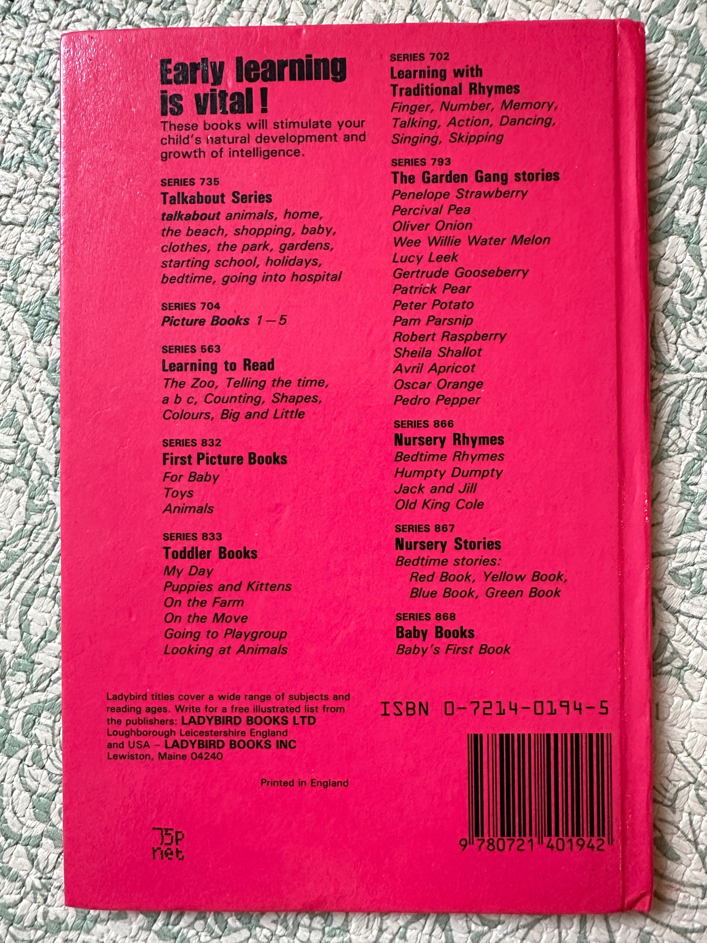 Vintage ‘Baby’s first book’