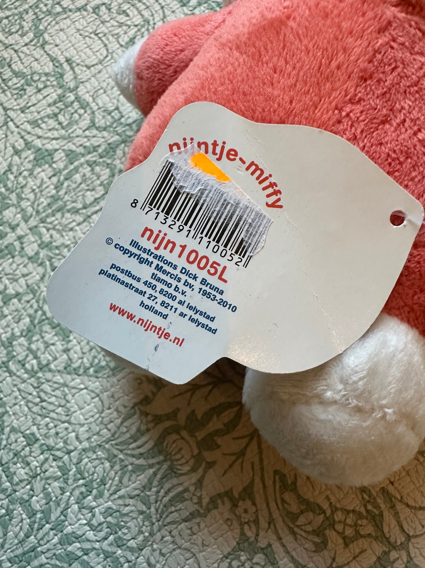 Miffy plush rattle