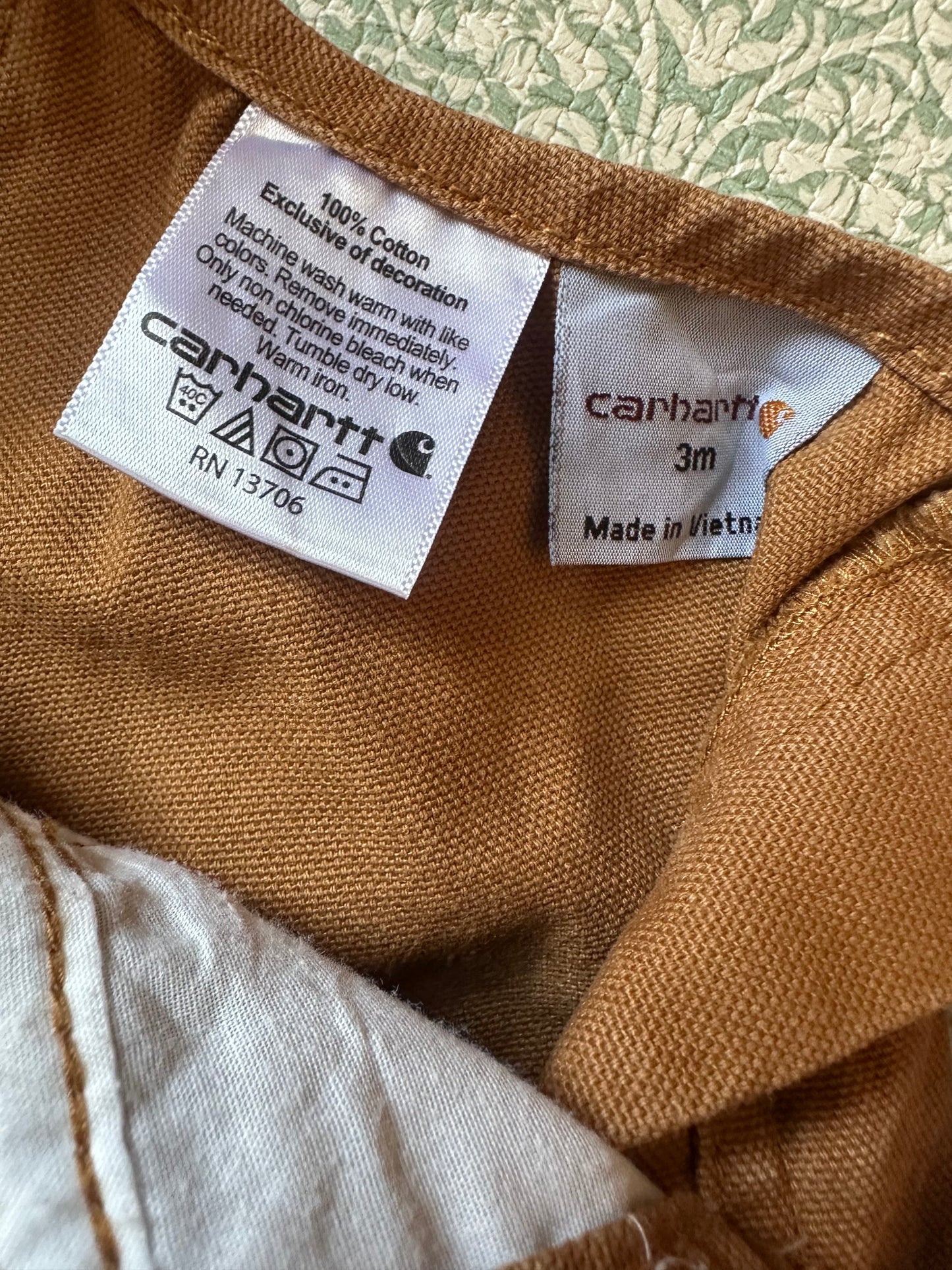 Carhartt overalls 3 months