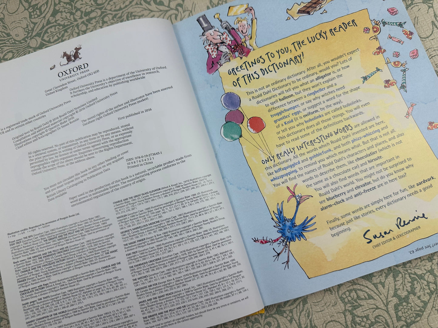 Road Dahl Oxford Dictionary