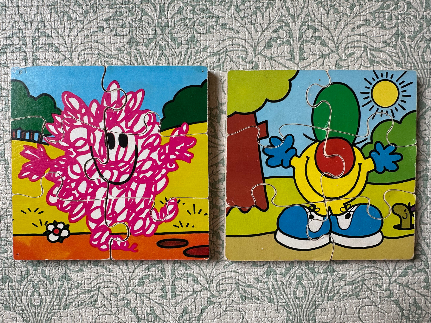 Vintage Mr Men wooden puzzle set