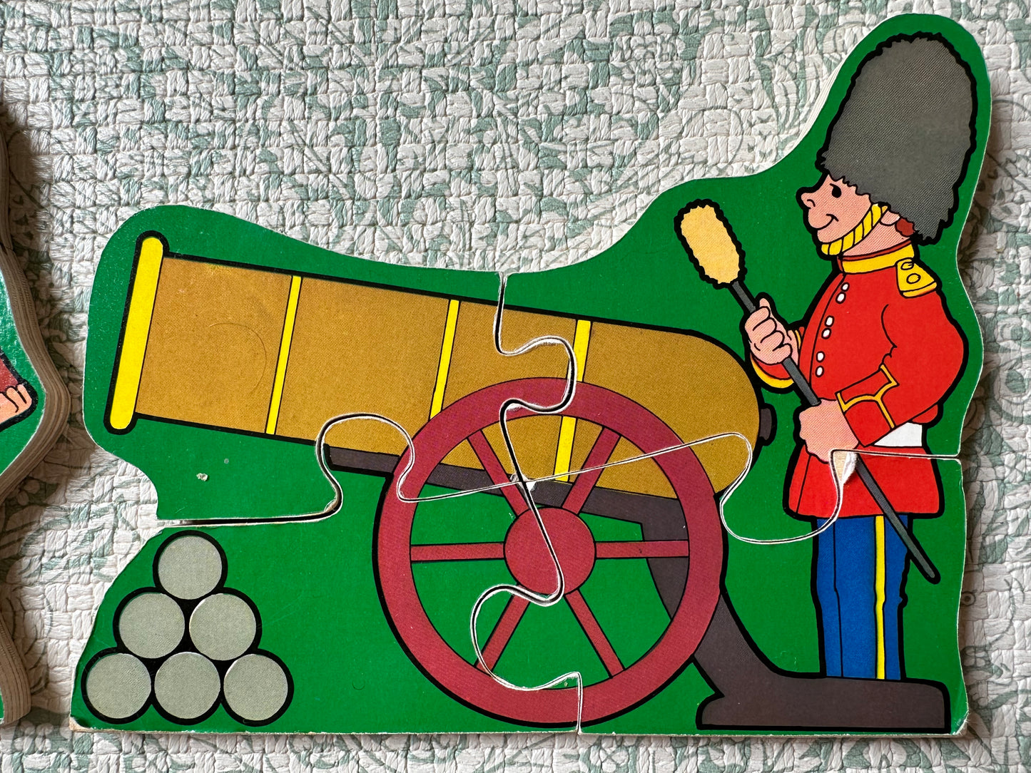 Vintage wooden puzzle set