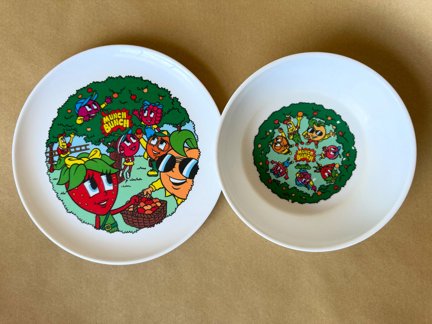 Munch Bunch bowl and plate set