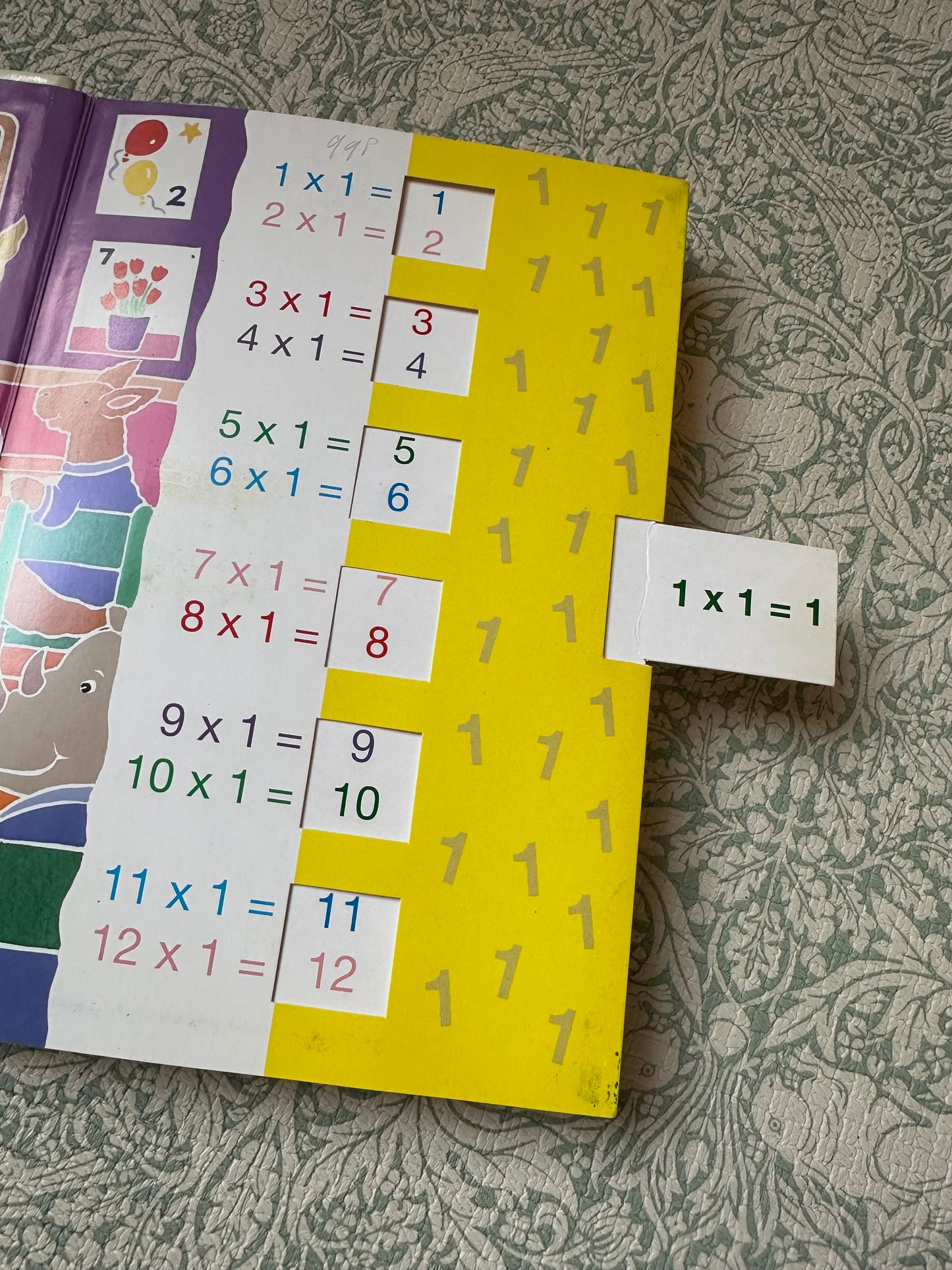 Vintage ‘Times Table’ pull and learn book