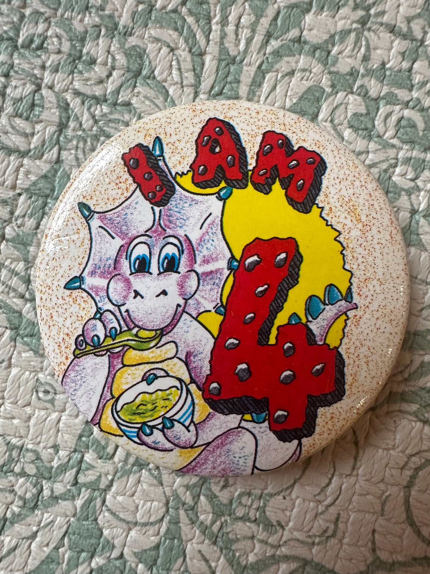 I am 4 dinosaur badge