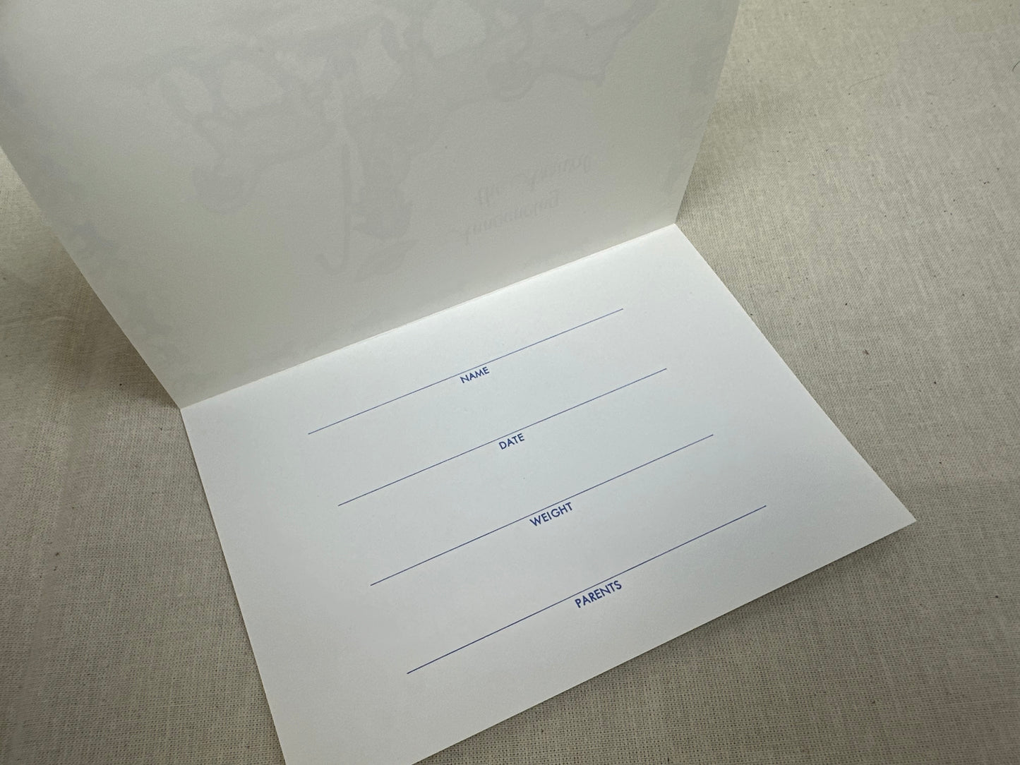Vintage baby announcement cards