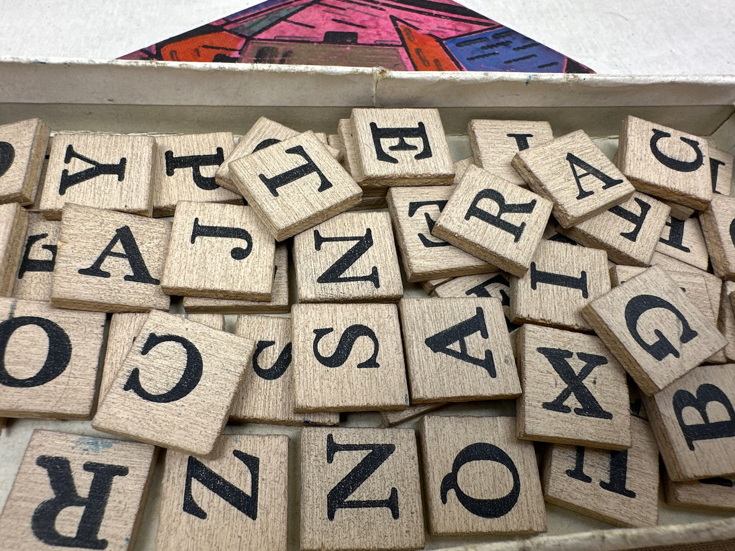 Wooden letter tiles