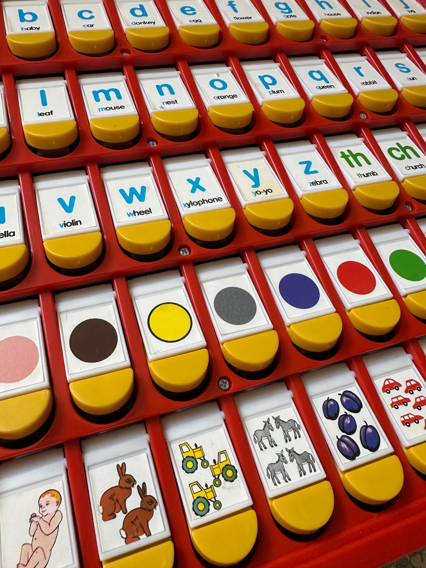 Vintage Kiddicraft alphabet teacher toy