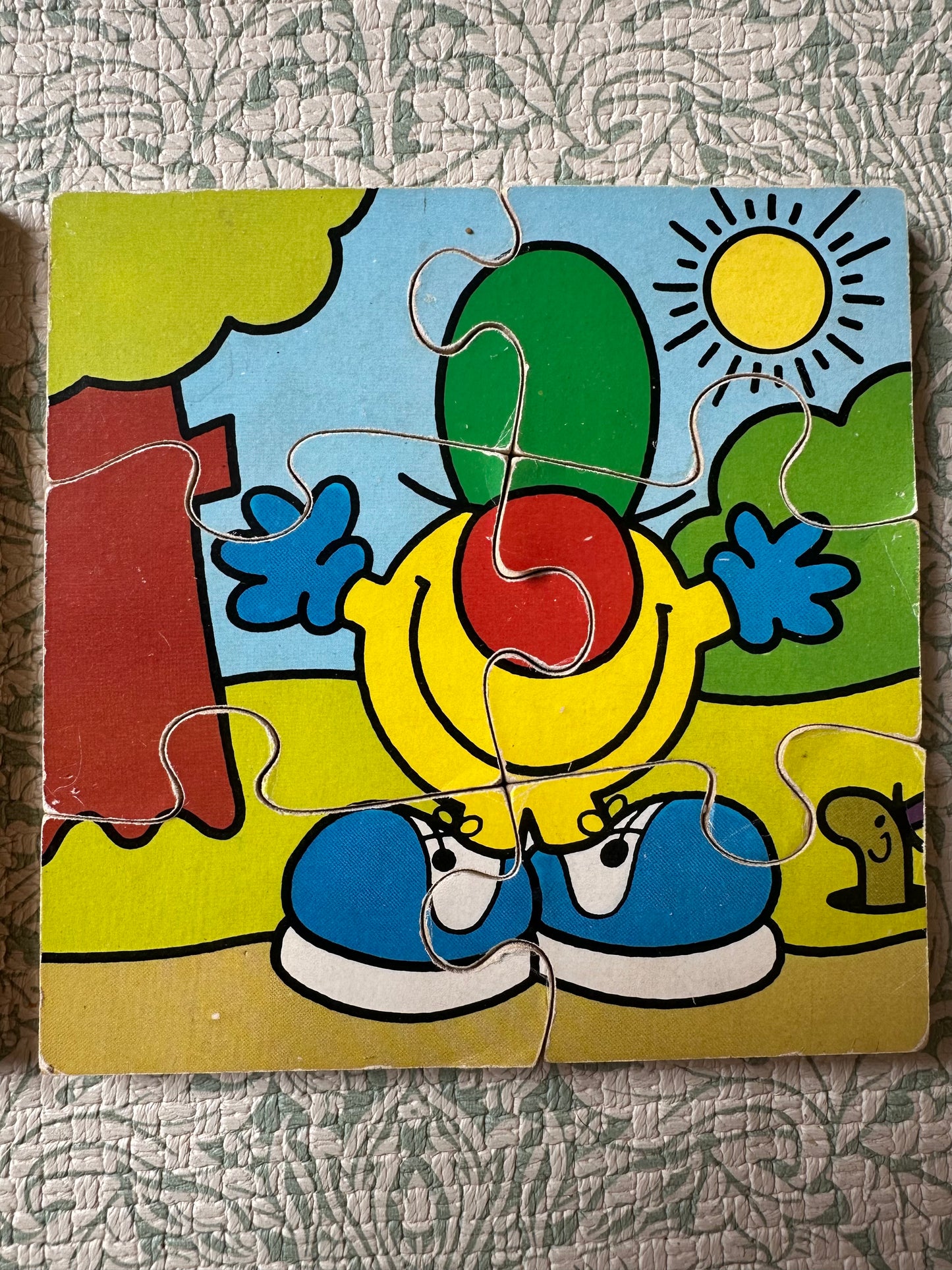 Vintage Mr Men wooden puzzle set