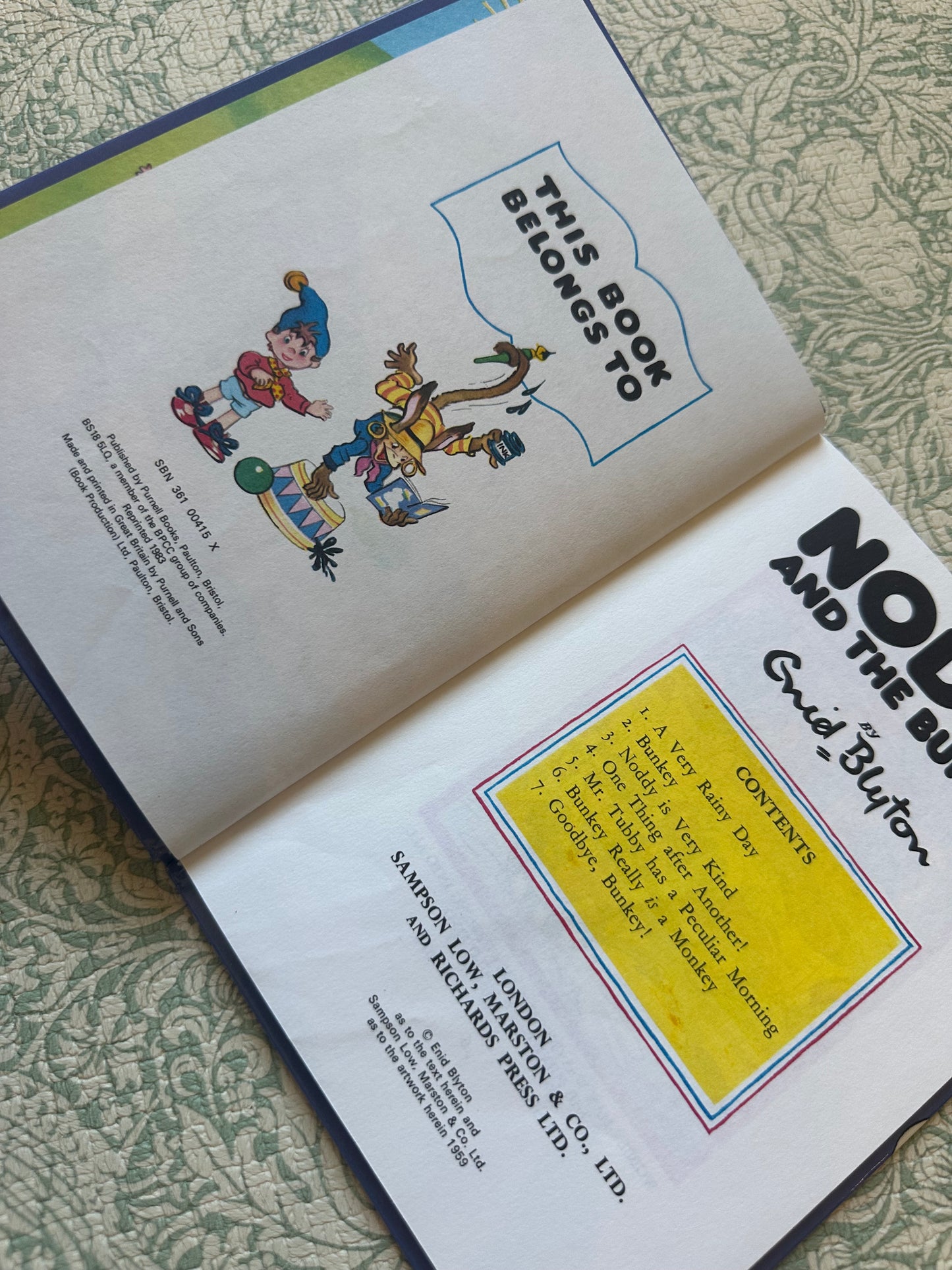 Vintage ‘Noddy and the Bunkey’ book