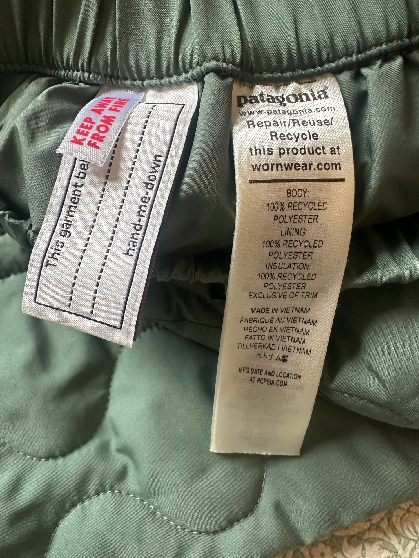 Patagonia trousers 12-18 months