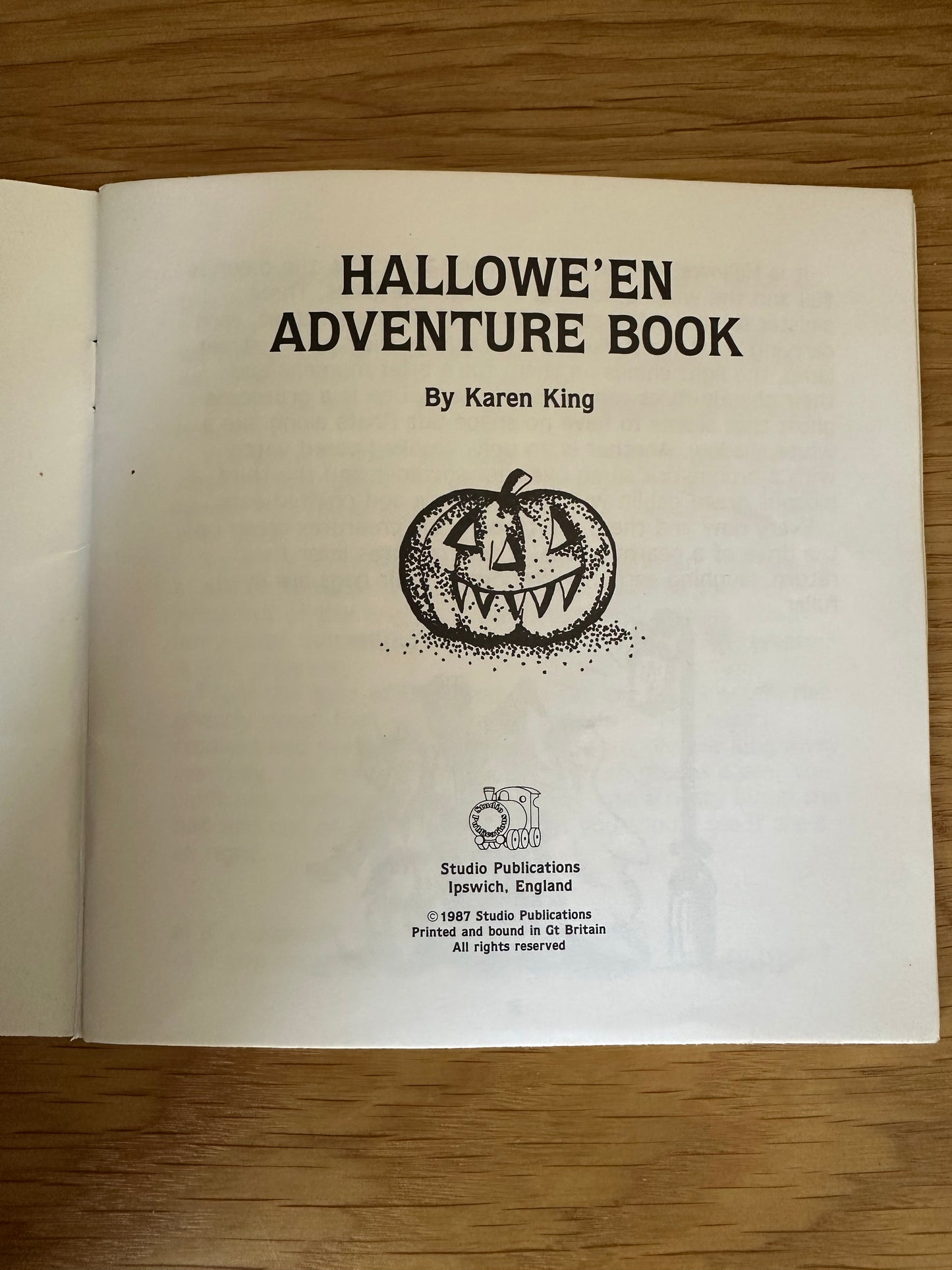 Vintage Hallowe’en Adventure Story Book