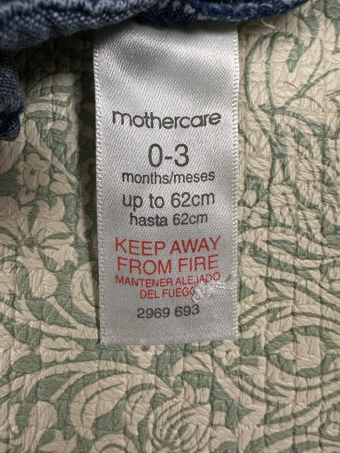 Mother Care denim set 0-3 months