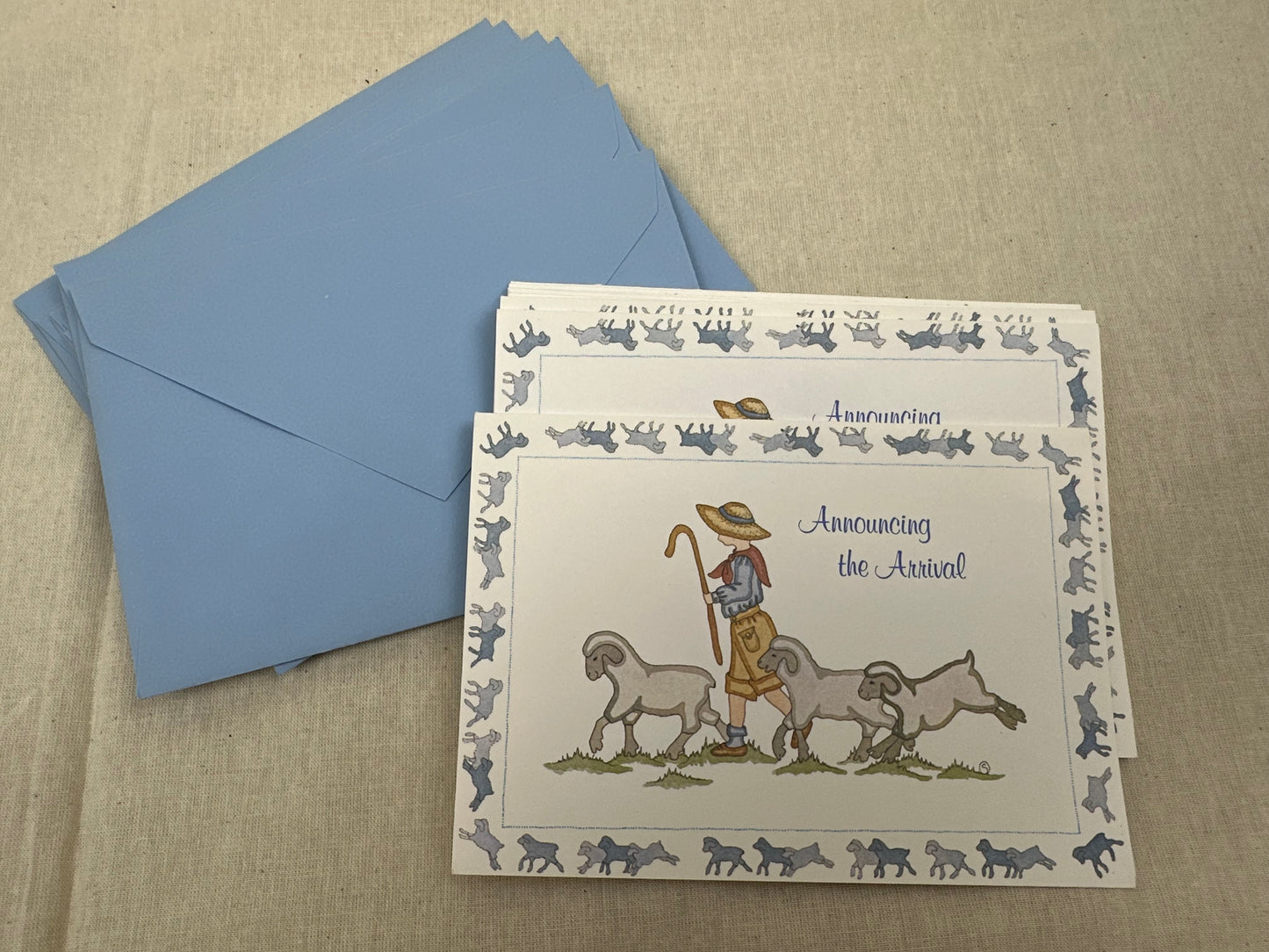 Vintage baby announcement cards