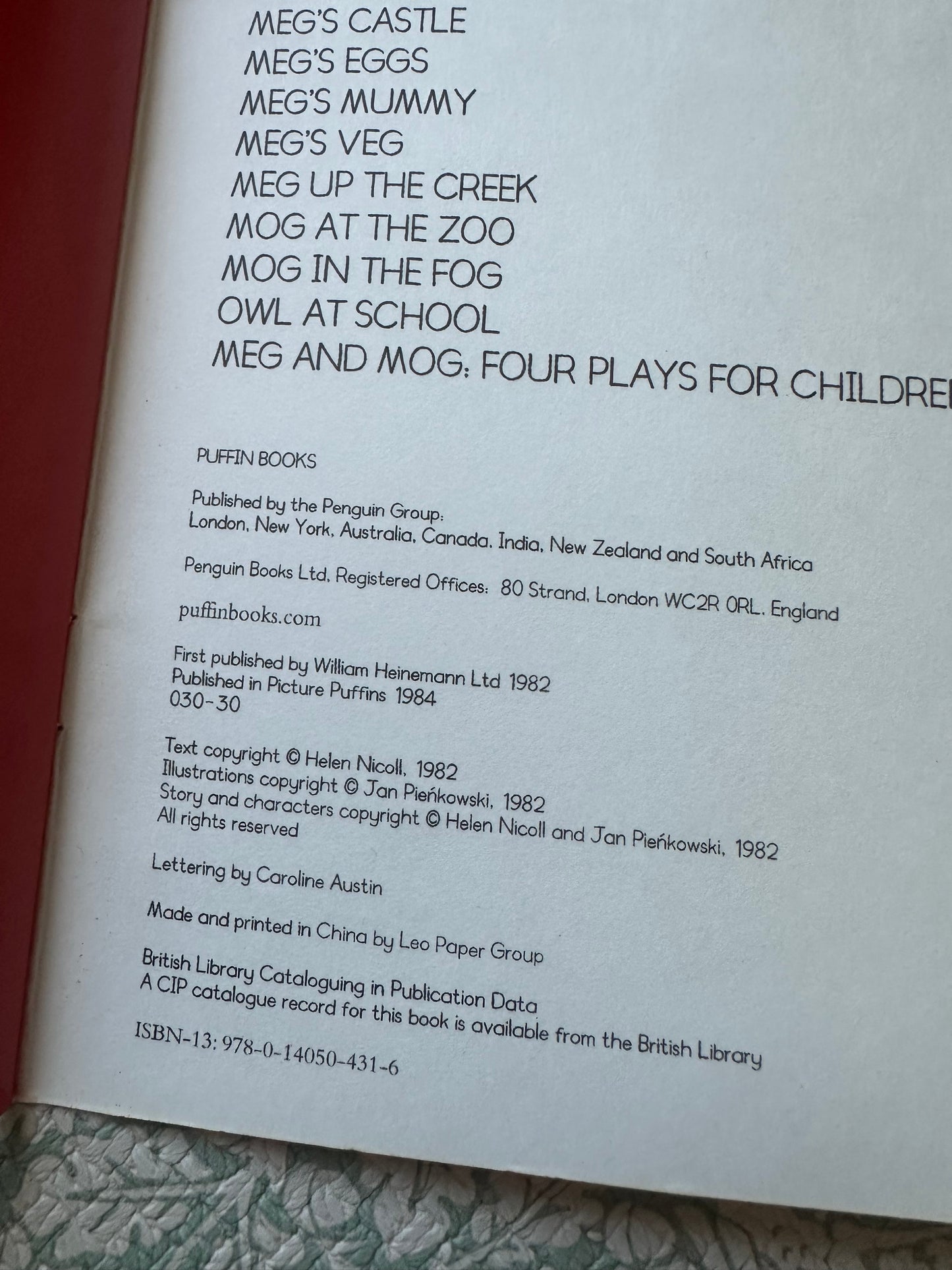 ‘Mog at the zoo’ book