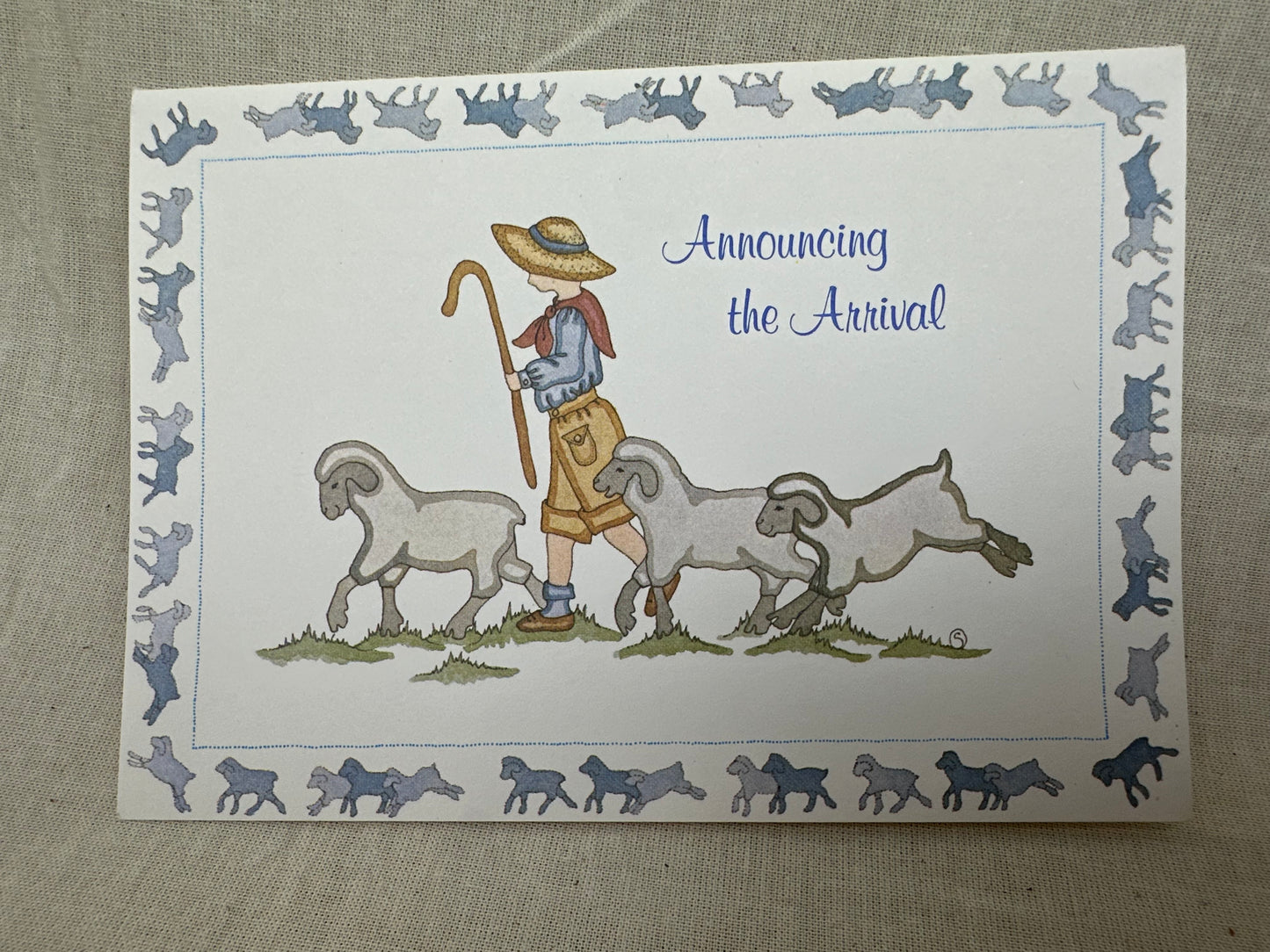 Vintage baby announcement cards